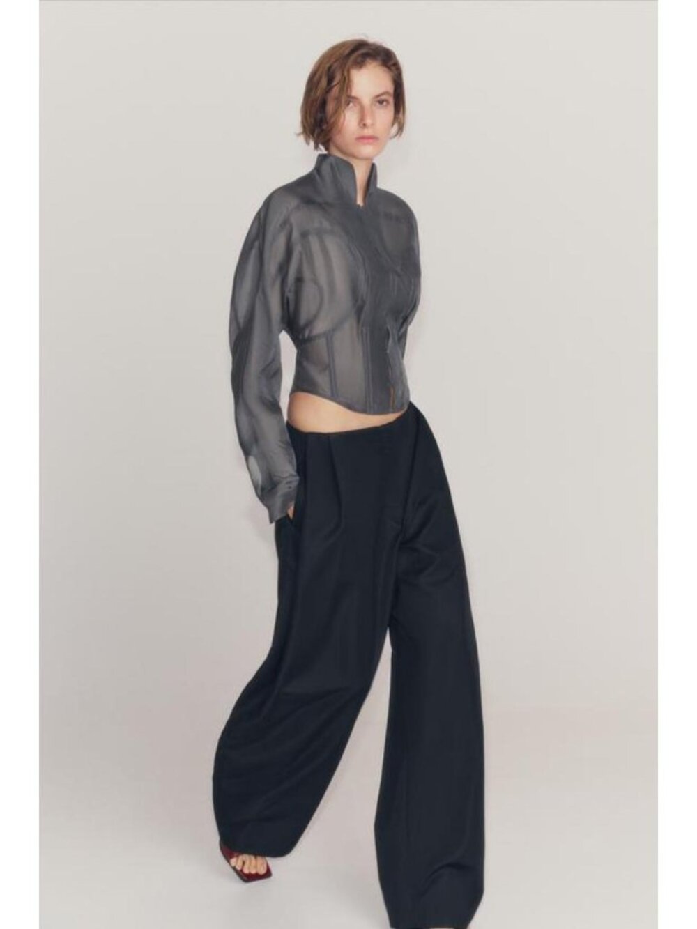 ZARA ZW COLLECTION CORSET SHIRT 0392/707/922